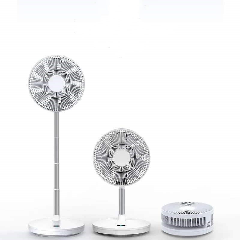 Storage Floor Electric Fan Remote Control Silent Wireless Charging Folding Fan