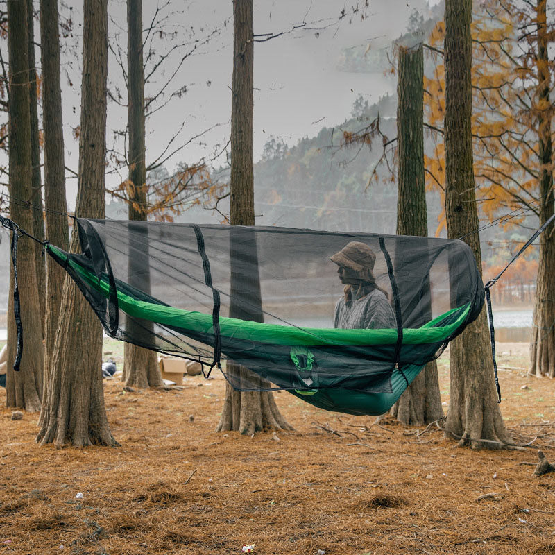 Double Inflatable Hammock Anti-rollover Wild Camping Anti-mosquito Net