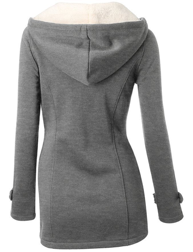 Women's Casual Plush Hooded Jacket