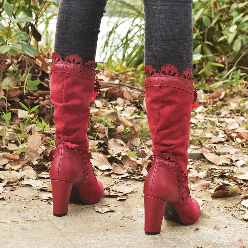 Women's Lace-Up Vintage Lace Boots