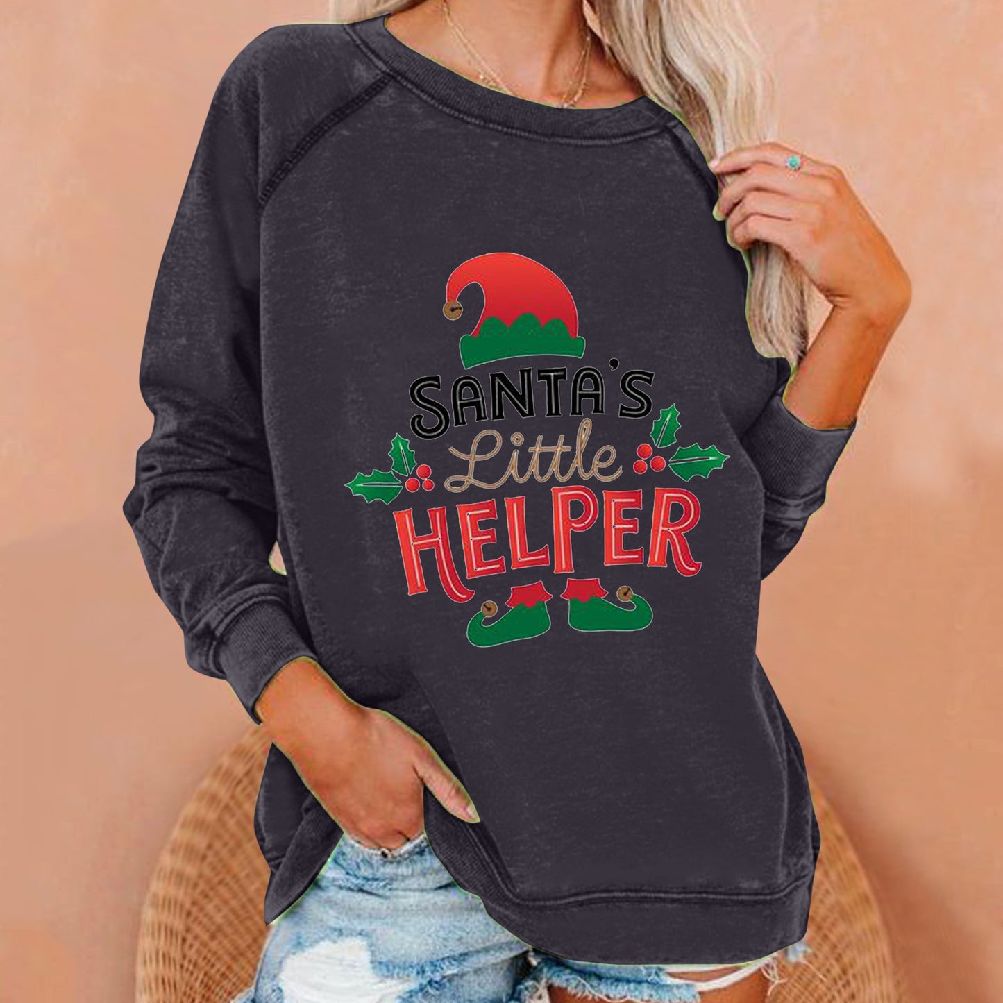 Women's Grinch Christmas Loose Sweatshirt