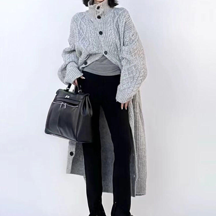 Women's Turtleneck Long Loose Knit Jacket