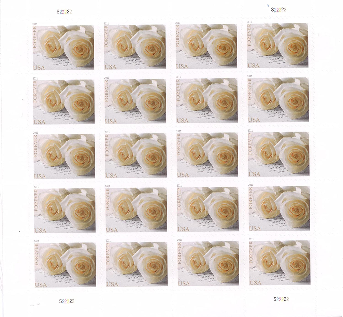 (2011) USPS Wedding Roses Commemorative Forever Stamps