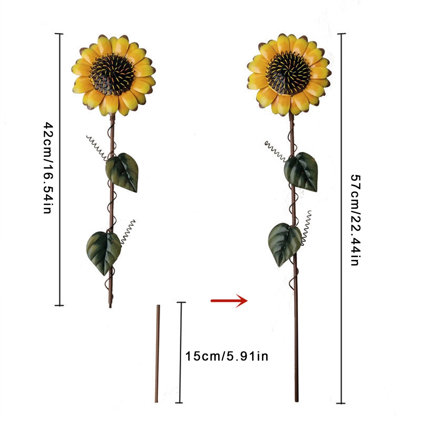 Outdoor Sunflower Garden Stake Courtyard Landscape Decoration
