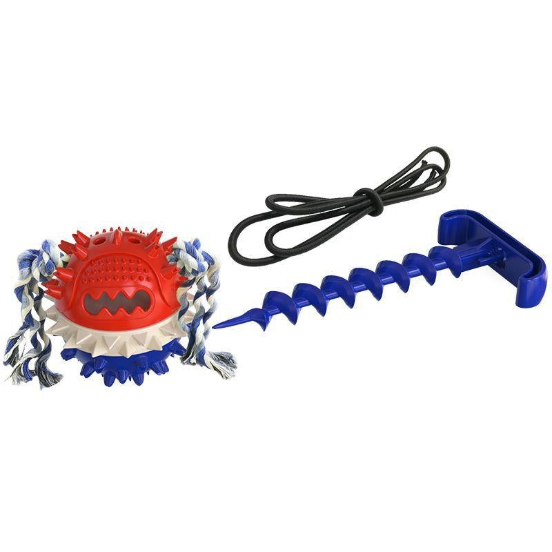 Dog Outdoor Toys Dog Food Ball Molars Tug of War Rope Ball Toys