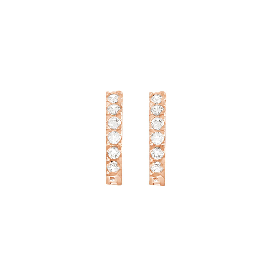 18k Gold Plated Earring Cubic Mini Hoops