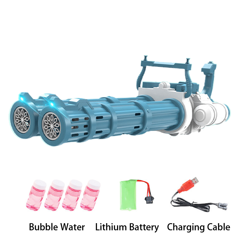 Pool Party Double Tube Electric Bubble Gun Toy