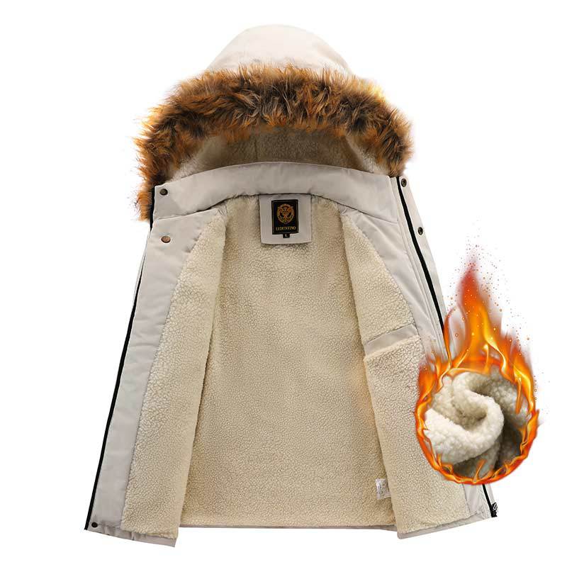 Men's Fleece Outdoor Bomber Hooded Jacket