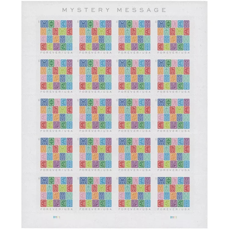 (2021) USPS Mystery Message Forever Postage Stamps