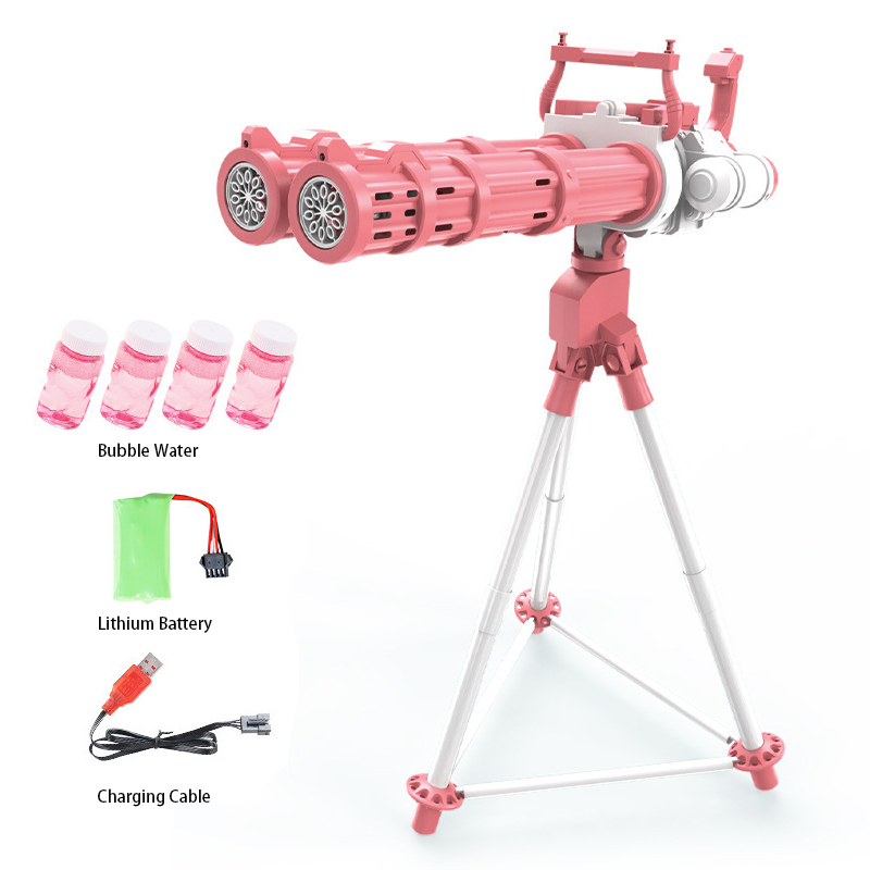 Pool Party Double Tube Electric Bubble Gun Toy