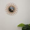 Wall-mounted Rattan Vanity Mirror Exquisite Cosmetic Mirror