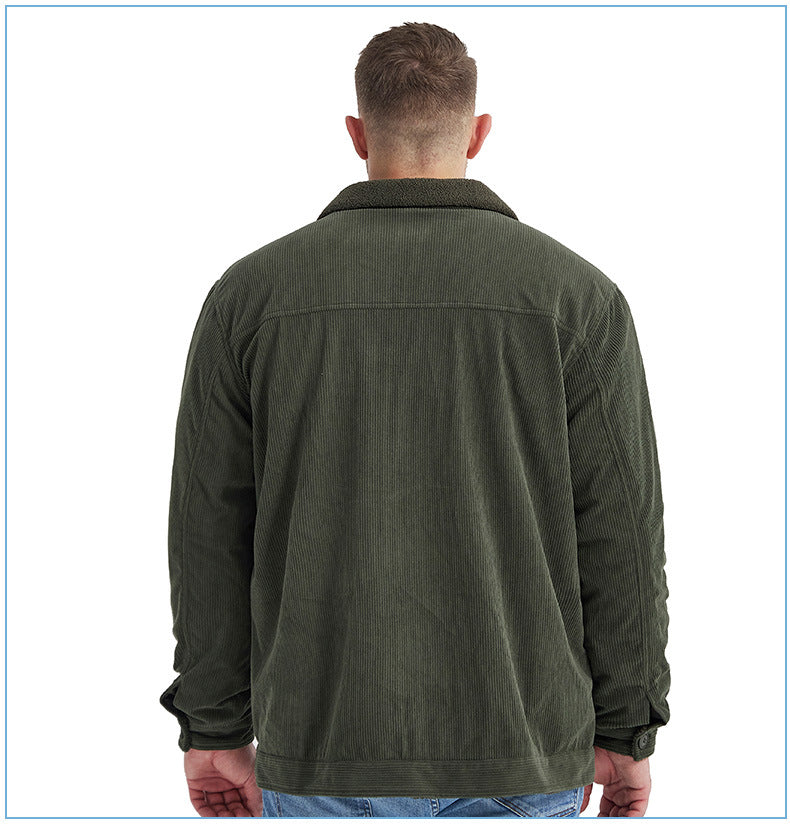 Men's Sherpa Button Lapel Jacket