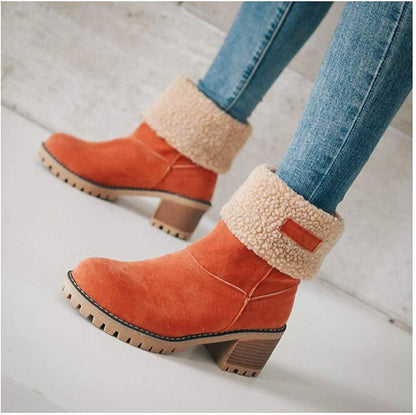 Women's Cosy Winter Boots Premium Suede Snow Chunky Ankle Boots