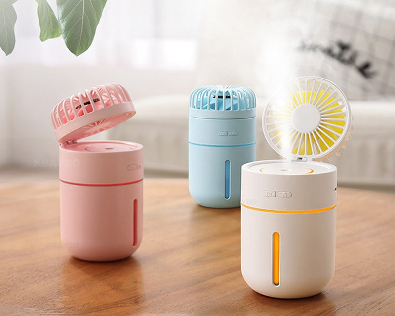 Refrigeration Spray Humidifying And Hydrating Desktop Shaking Head Fan