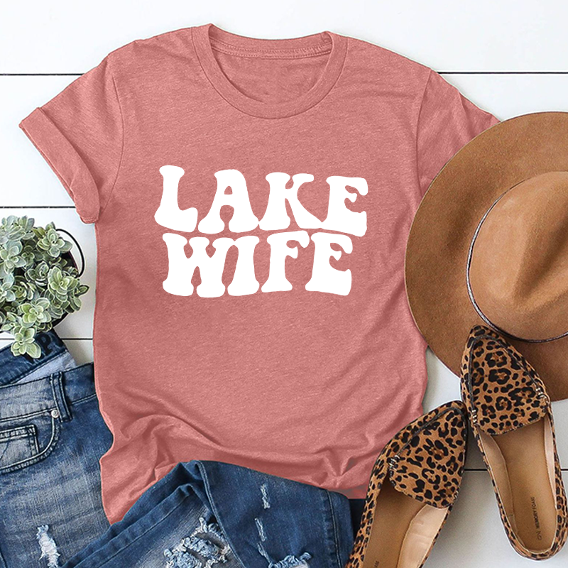 LAKE WIFE Casual Bachelorette Party T-Shirt