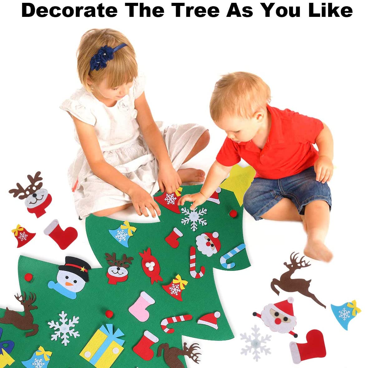 Children's DIY Felt Christmas Tree Set Wall-mounted Decorations