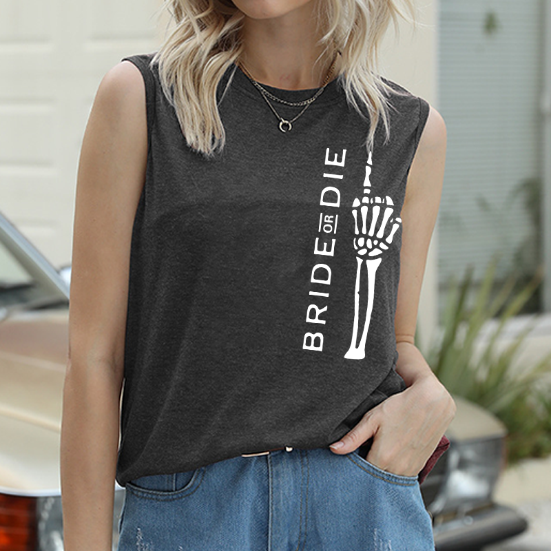 Bride or Die Goth Bachelorette Gift Tank