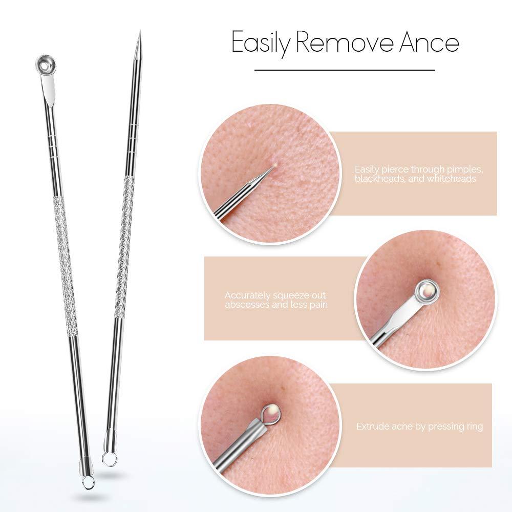 6 Pcs Blackhead Remover Comedone Extractor Tool Acne Removal Tool