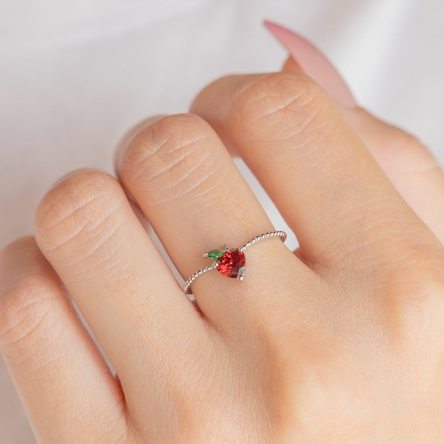 18k Gold Plated Exquisite Ring Apple Ring