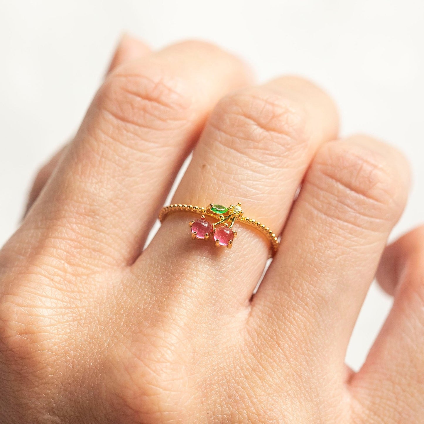 18k Gold Plated Ring Cherry Sweet Ring