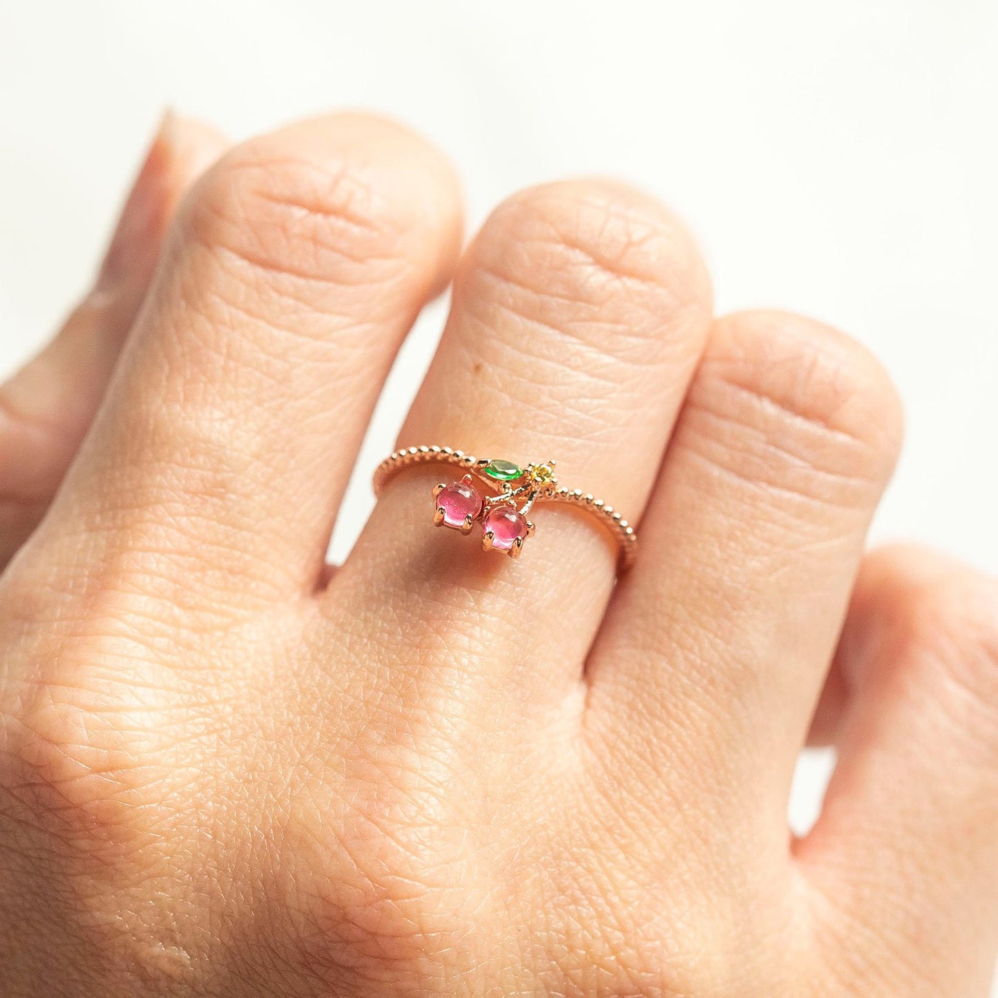 18k Gold Plated Ring Cherry Sweet Ring