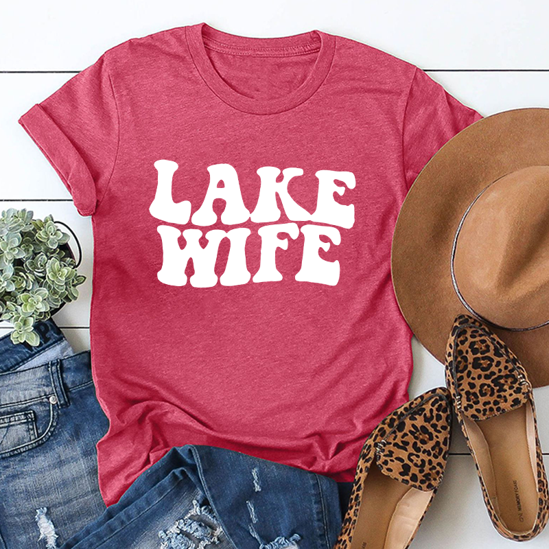 LAKE WIFE Casual Bachelorette Party T-Shirt