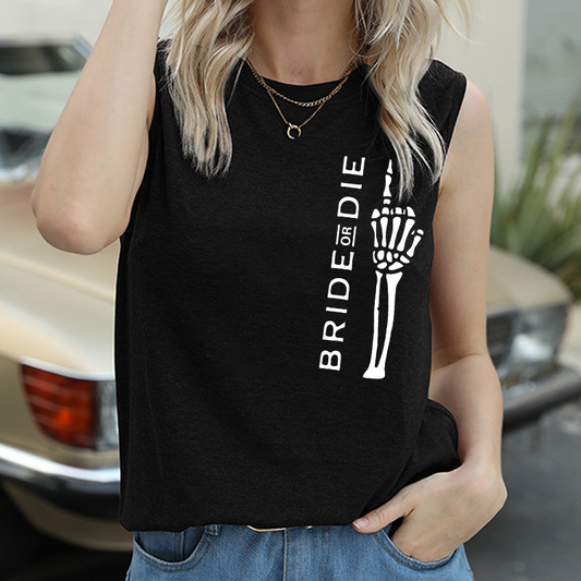 Bride or Die Goth Bachelorette Gift Tank