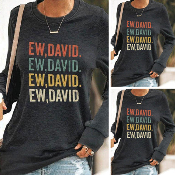 Women's T-Shirt Ew David Rainbow Color Print Tee