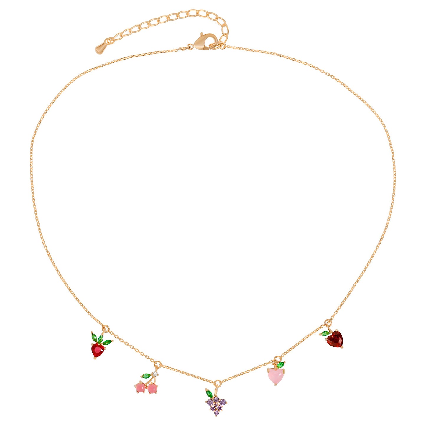 18k Gold Plated Necklace Fruit Basket Exquisite Choker