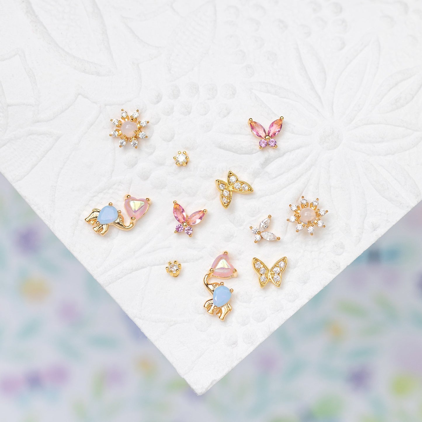 18k Gold Plated Ear Studs Mari Studs