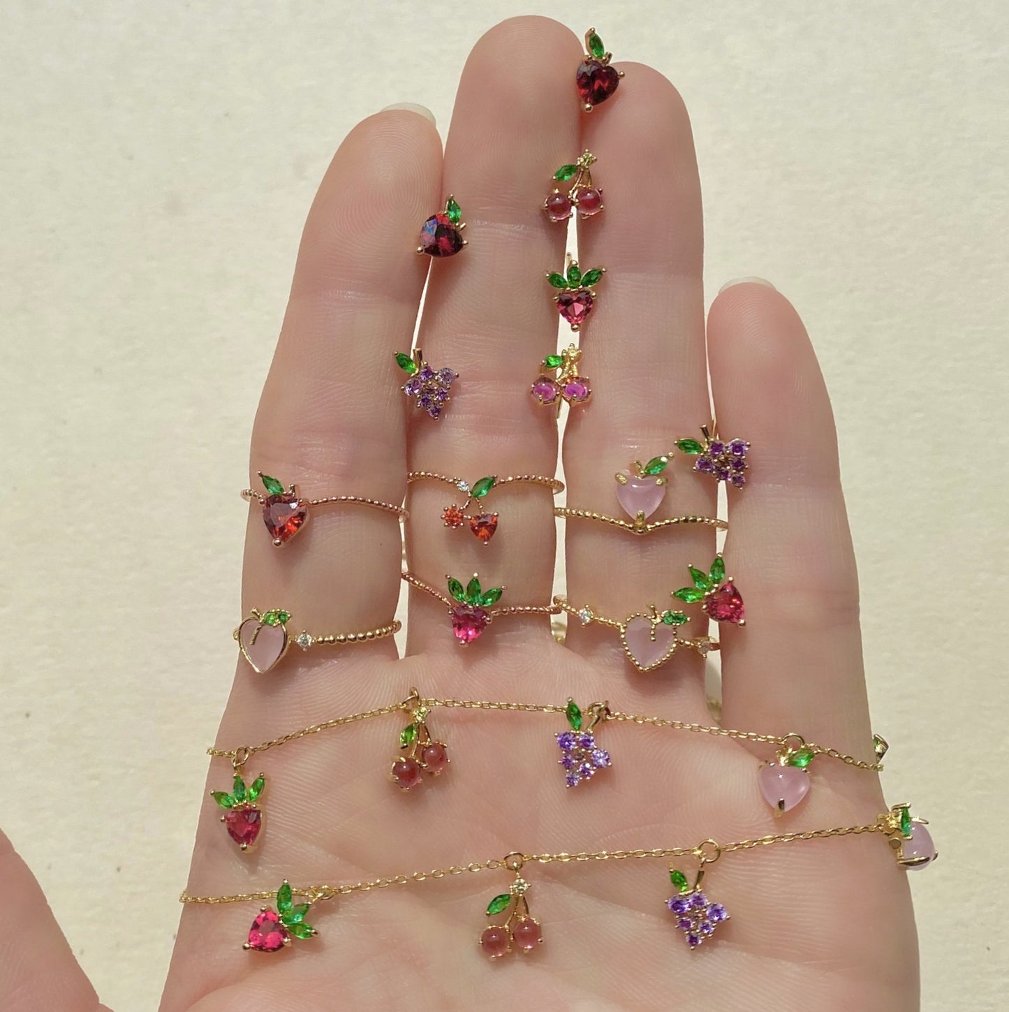 18k Gold Plated Necklace Fruit Basket Exquisite Choker