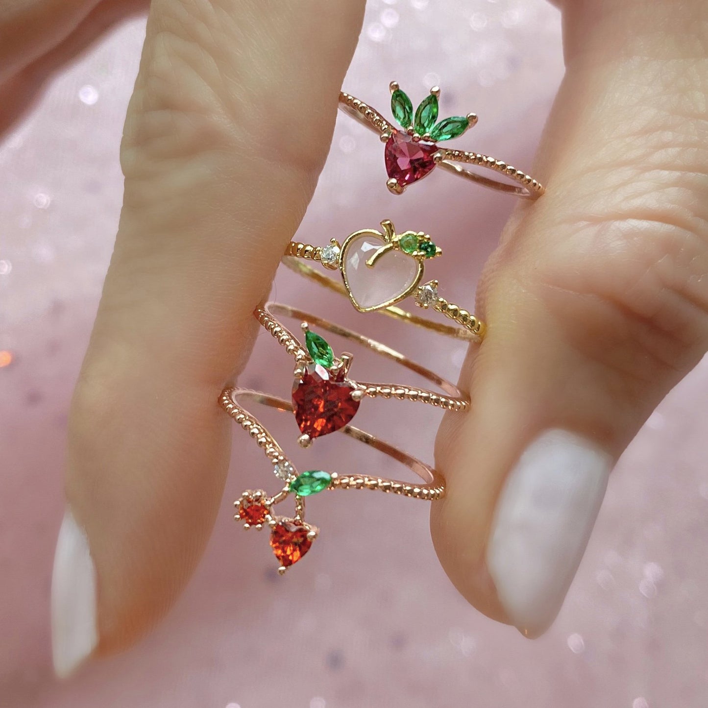 18k Gold Plated Ring Very Berry Strawberry Ring