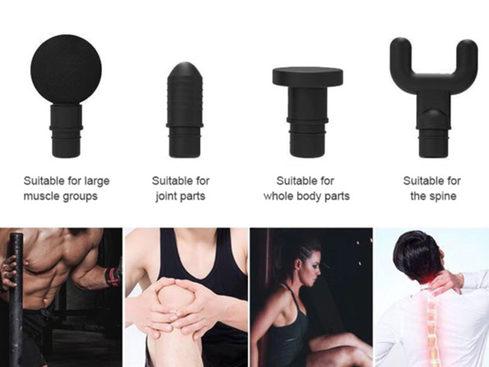 4 In 1 Handheld Massage Gun Cordless Percussion Muscle Massager Gun Set