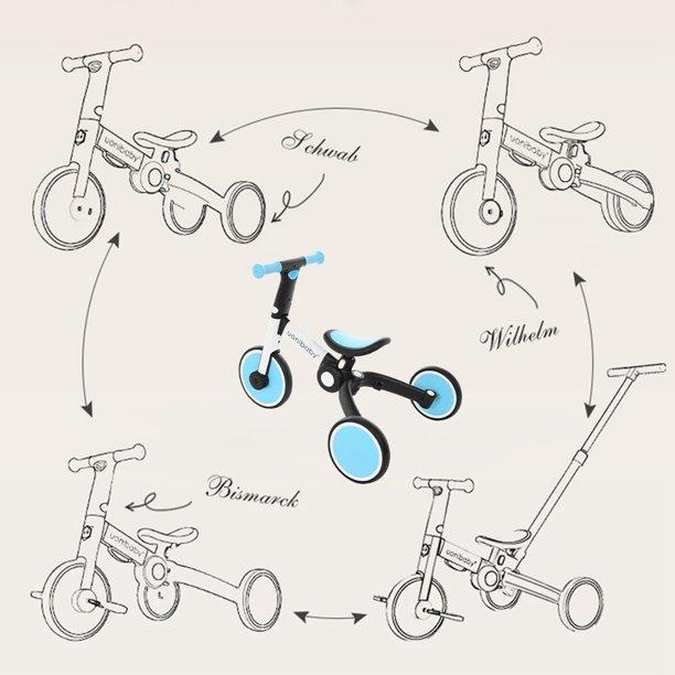 5 In 1 Multifunctional Toddler Bike for 1-5 Years Old Children with Pushers