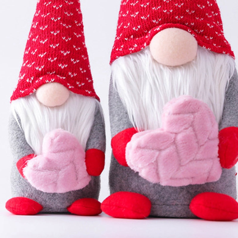 2Pcs Valentine's Day Doll Envelope Love Faceless Rudolph Window Decoration