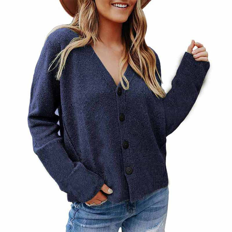 Women's Solid Color Casual Spring Cardigan Jacket
