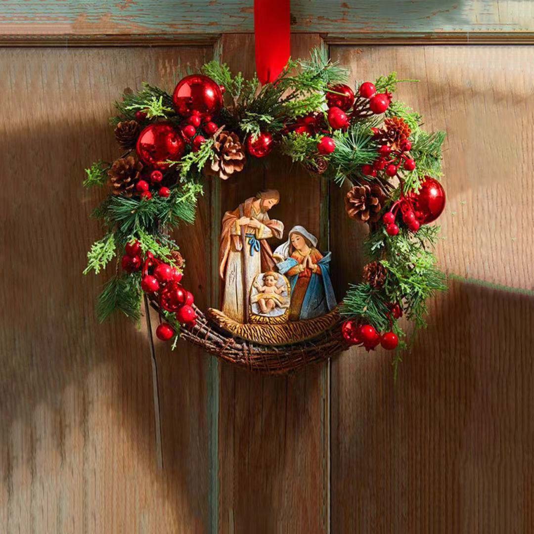 Christmas Wreaths Door Hanging Christmas Atmosphere Decoration