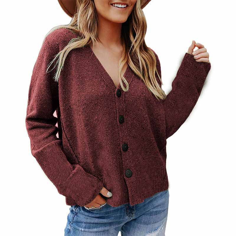 Women's Solid Color Casual Spring Cardigan Jacket