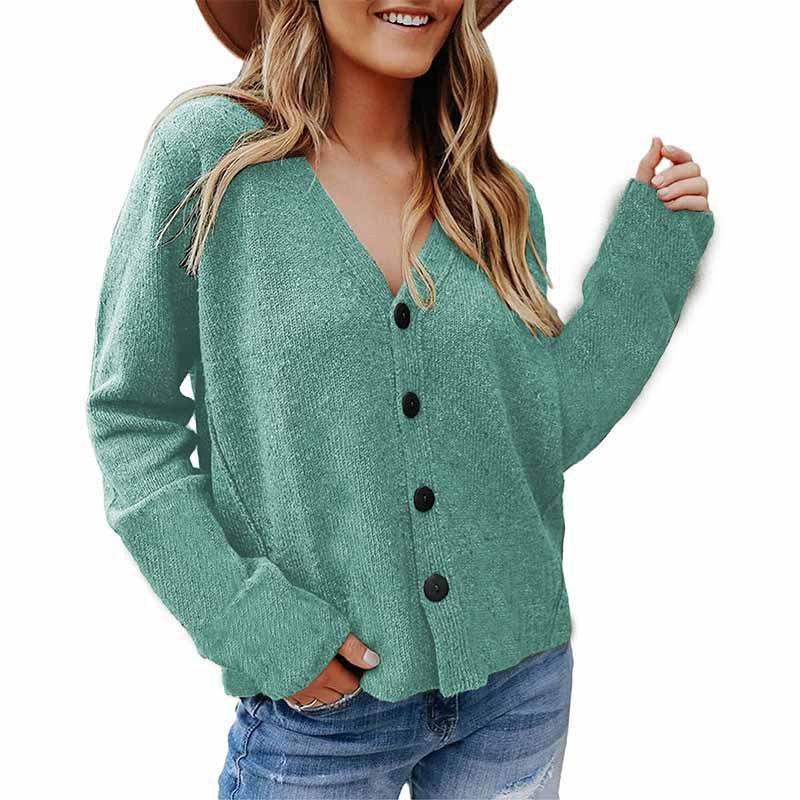 Women's Solid Color Casual Spring Cardigan Jacket
