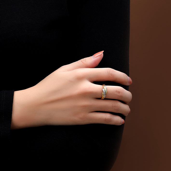 Women 925 Silver Irregular Ring