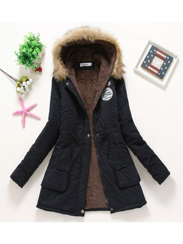 Women's Winter Coats Hooded Faux Fur Coat Jacket