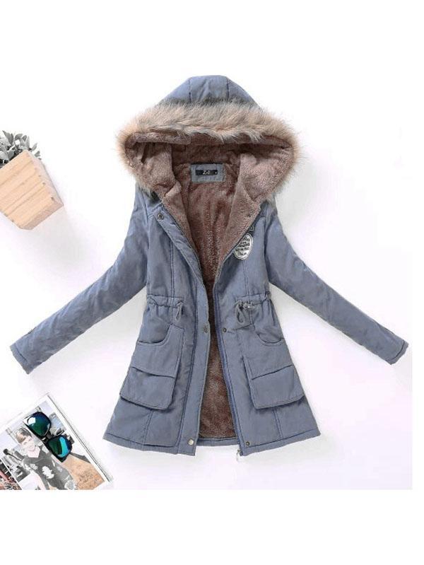 Women's Winter Coats Hooded Faux Fur Coat Jacket