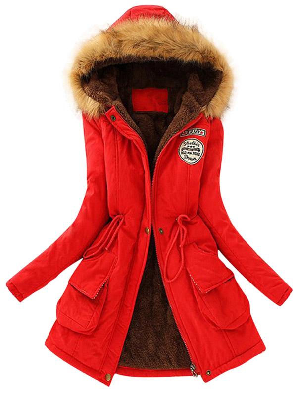 Women's Winter Coats Hooded Faux Fur Coat Jacket