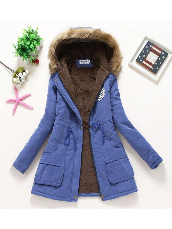 Women's Winter Coats Hooded Faux Fur Coat Jacket