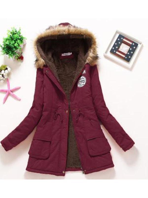 Women's Winter Coats Hooded Faux Fur Coat Jacket