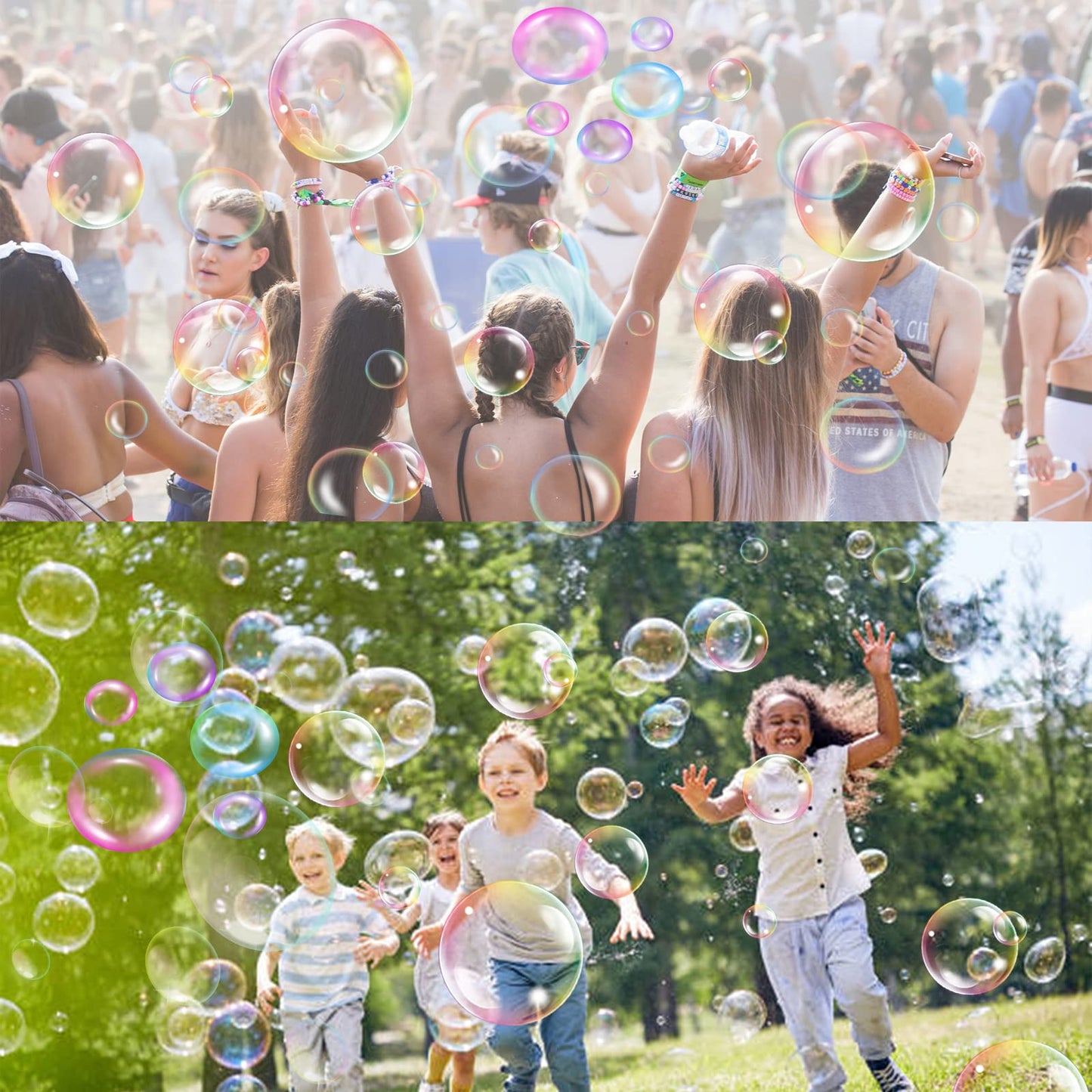 Colorful Lights 80 Hole Automatic Bubble Gun
