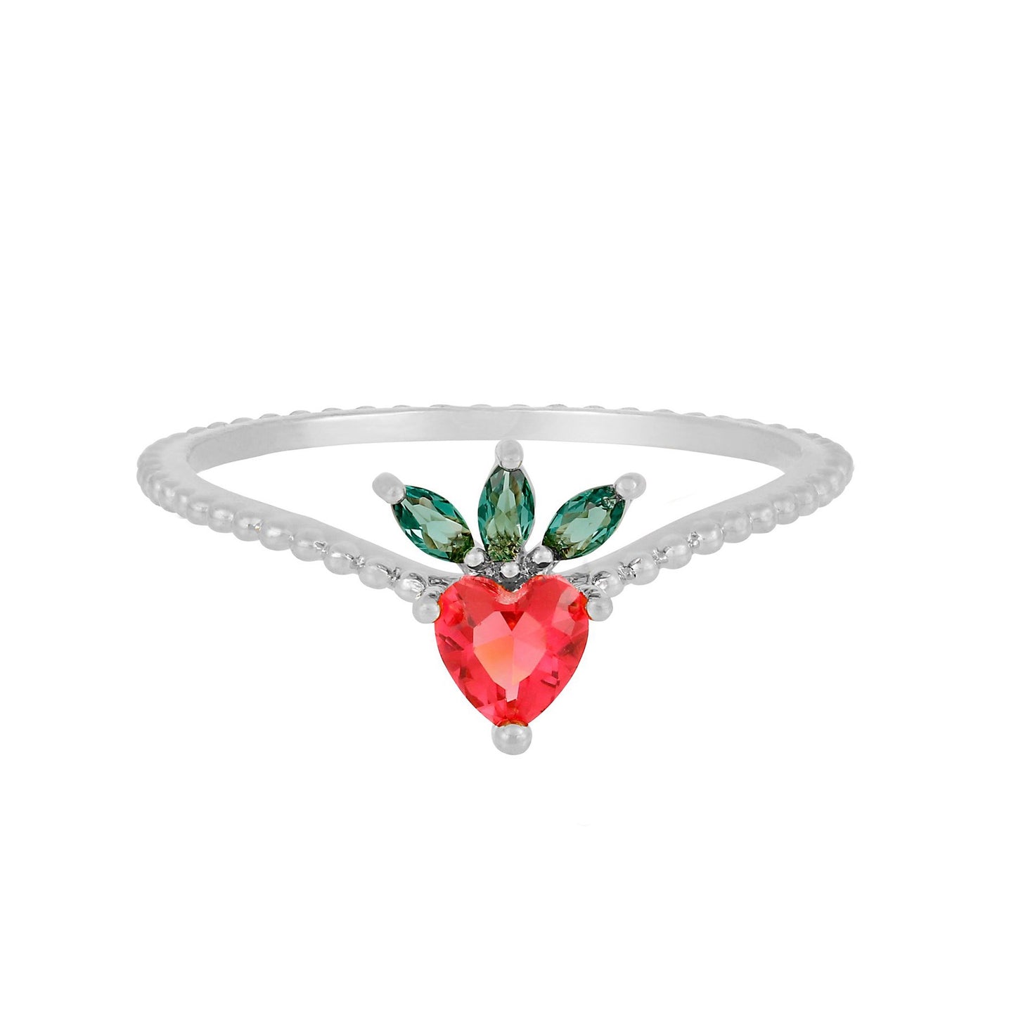 18k Gold Plated Ring Very Berry Strawberry Ring