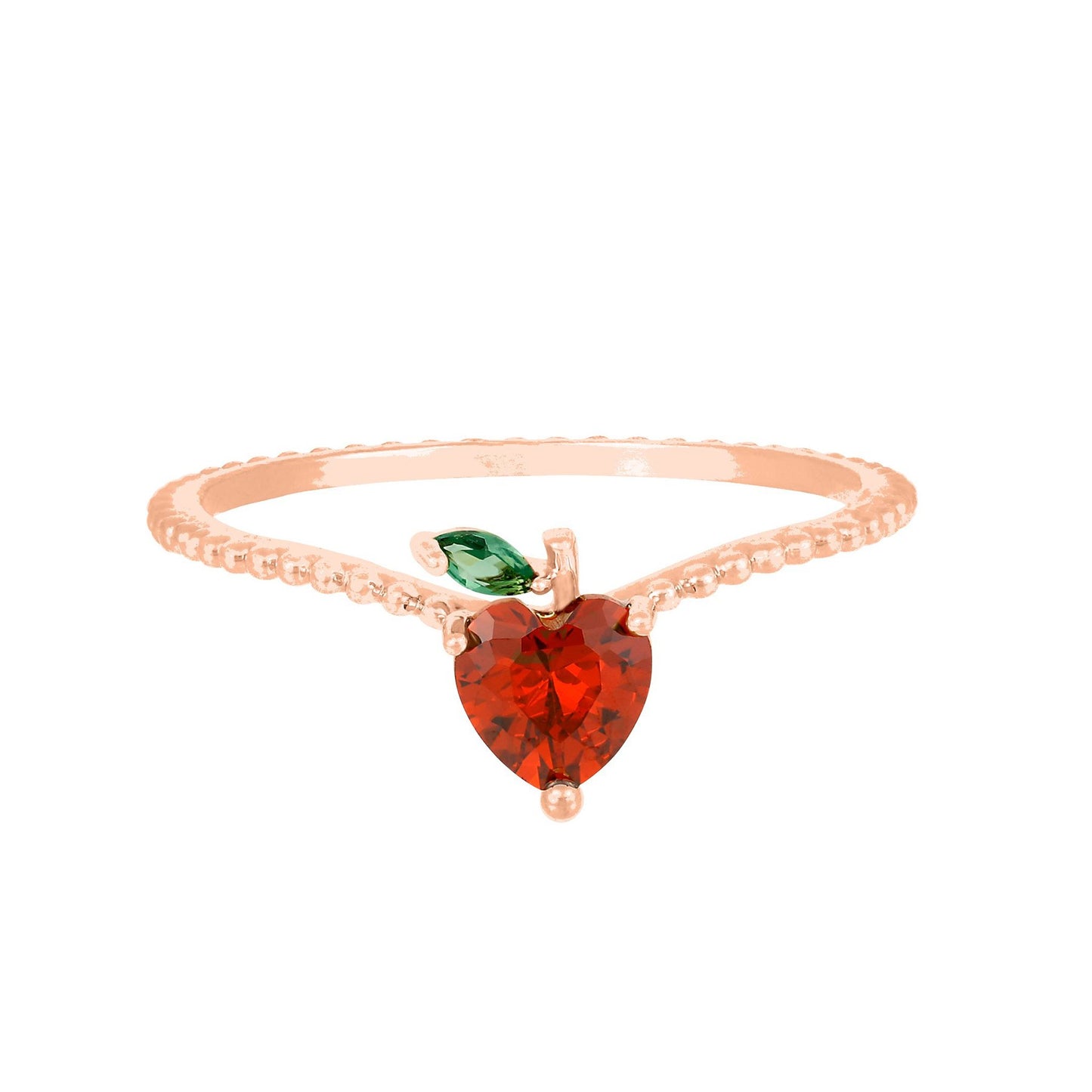 18k Gold Plated Exquisite Ring Apple Ring