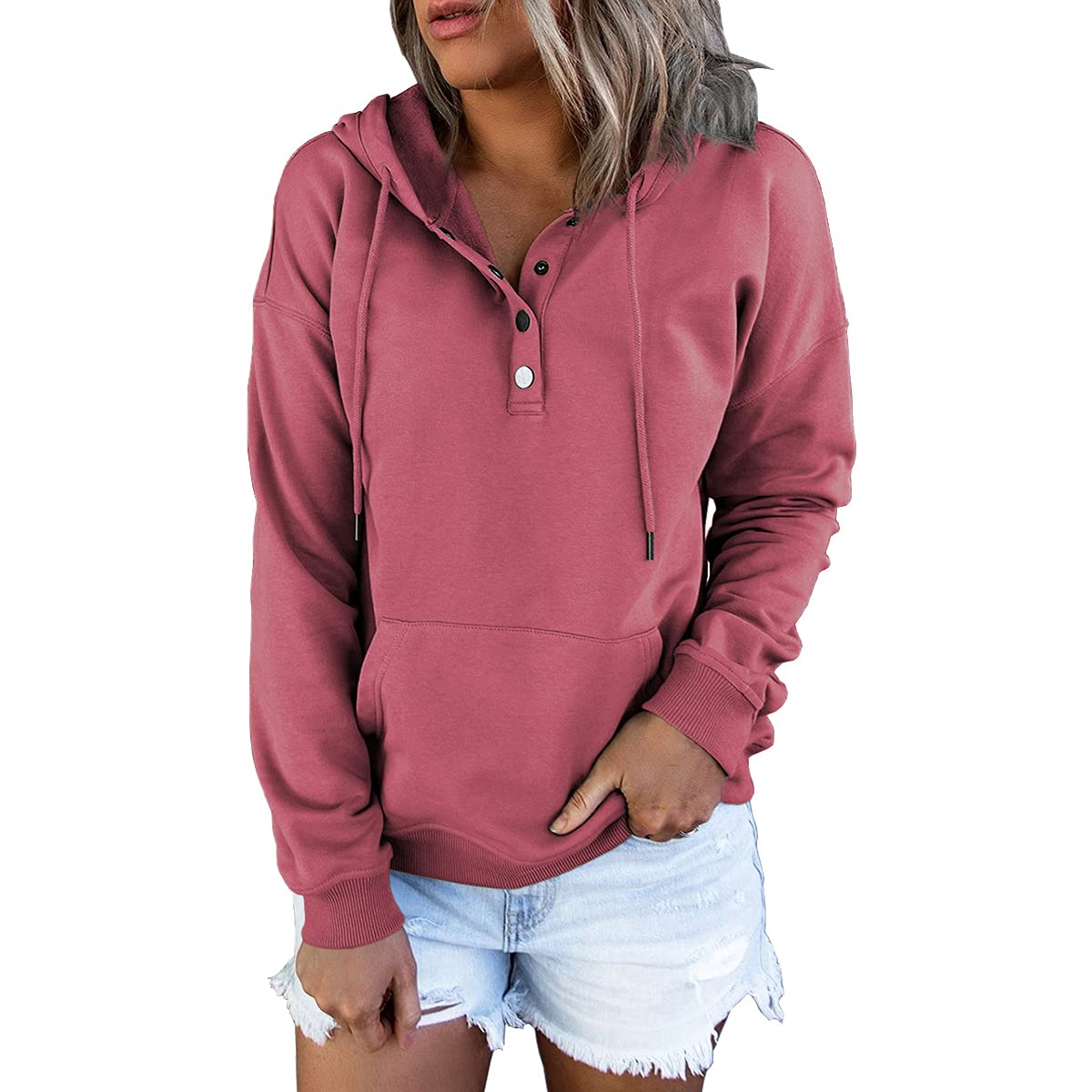 Women's Pullover Long Sleeve Hooded Sweatshirt