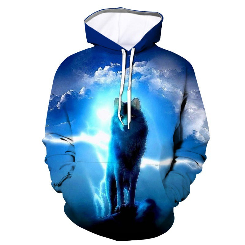 Men's 3D Printed Hoodie Cross Border Long Sleeve Sweatshirt